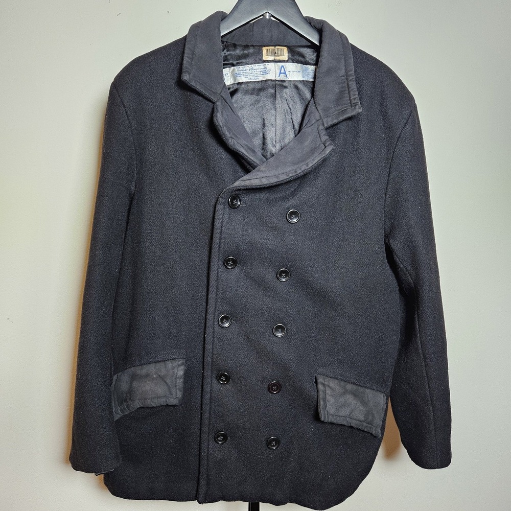 Disney Cast Member Jacket Walt Disney World Employee Uniform Wool Pea Coat Med